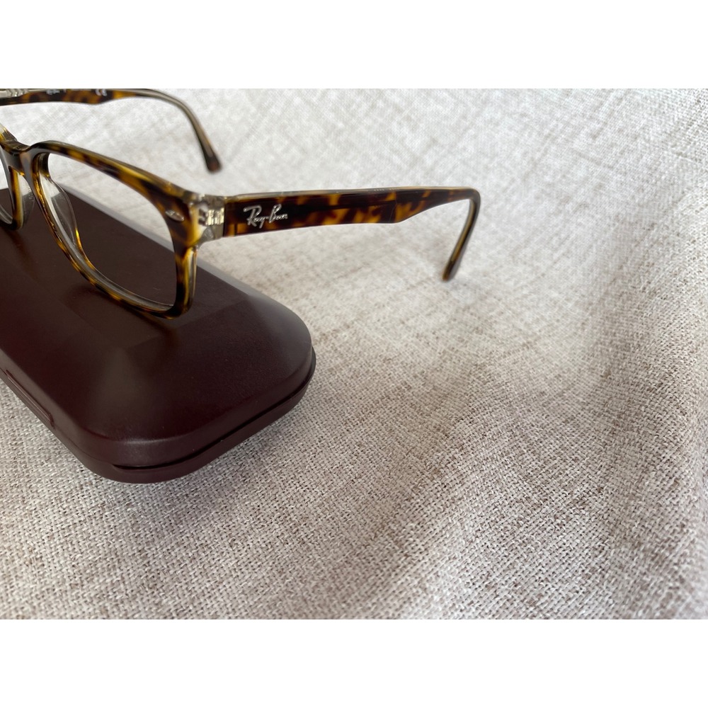 Ray-Ban RB 5286 5082 Tortoise Havana Rectangular Eyeglasses Frames 51-18 135 - Picture 3 of 10